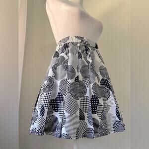 Vintage ‘70s Lily’s of Beverly Hills Black & White Pleated Athletic Mini Skirt